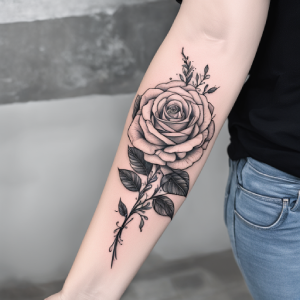 rose tattoos on the forearm