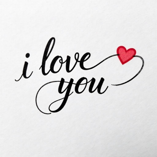 a roman "I love you" font tattoo design by tattoo font generator
