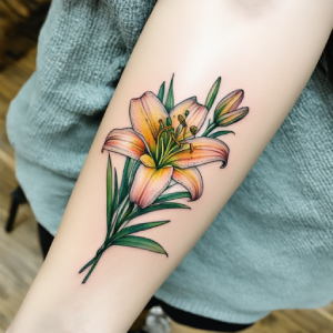 may birth lily flower tattoo