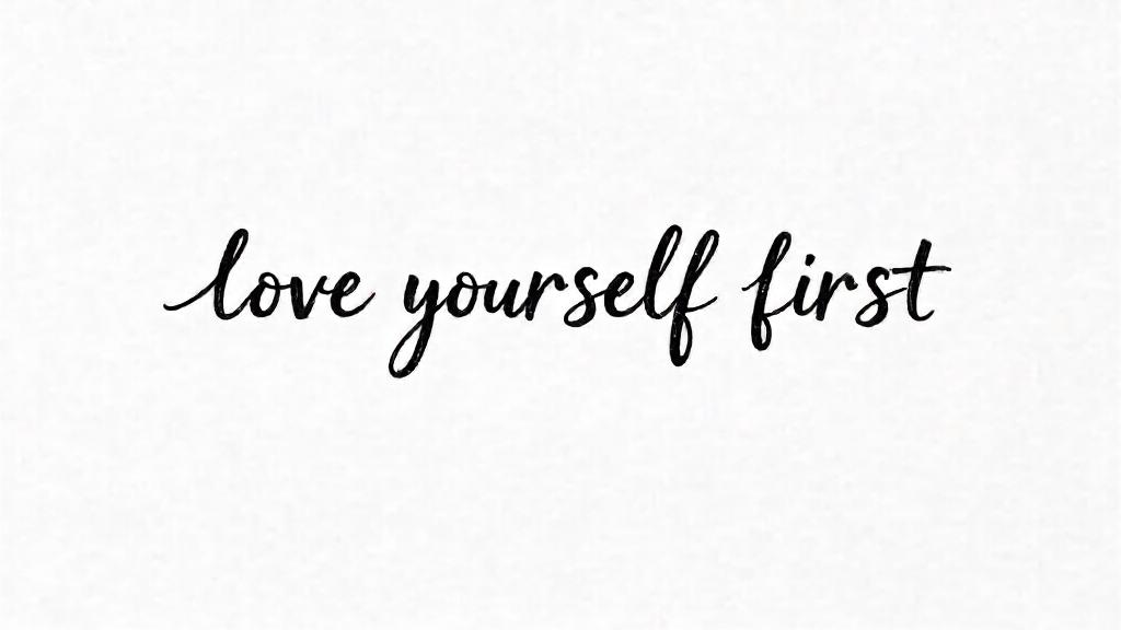 a script "Love Yourself First" font tattoo design by tattoo font generator
