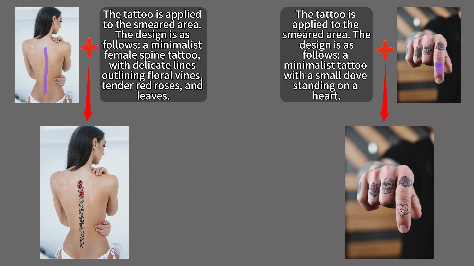 Custom Tattoo Designs on the Skin