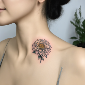 birth chrysanthemum flower tattoos for november