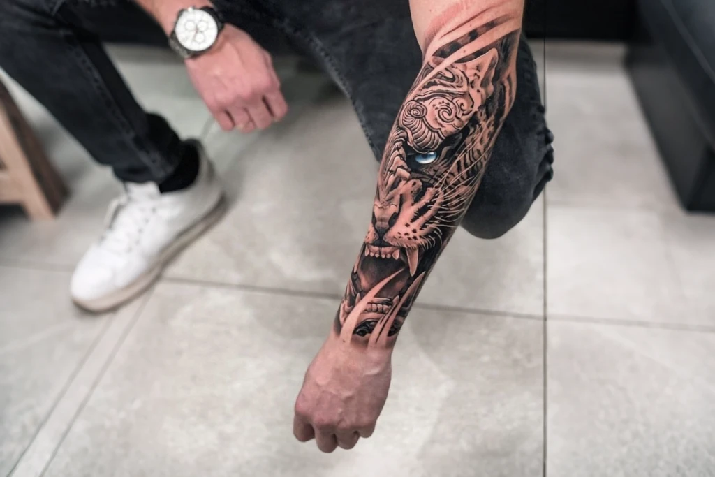Arm Tiger Tattoo result